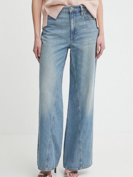 Jeansy z wysoką talią Lauren Ralph Lauren niebieskie