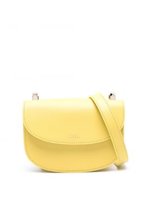 Δερμάτινη τσάντα χιαστί A.p.c. κίτρινο