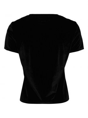 Welurowa koszulka Paige czarna