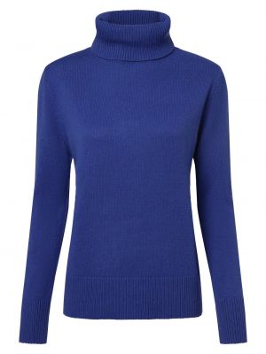 Dzianinowy sweter z wełny merino Franco Callegari niebieski