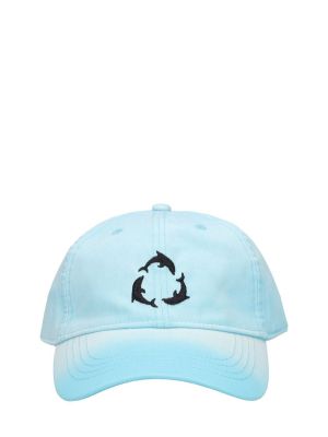 Hut mit stickerei aus baumwoll Botter blau