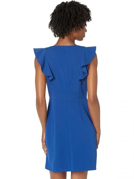 Платье мини с v-образным вырезом Donna Morgan синее