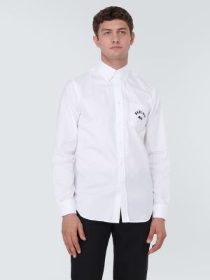 Памучна риза Berluti бяло