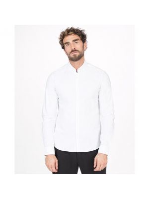 Camisa slim fit de algodón Calvin Klein blanco