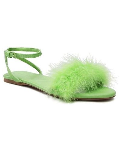 Sandale din piele din piele ecologică Jenny Fairy verde