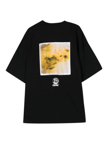 Kokvilnas t-krekls ar apdruku Oamc melns