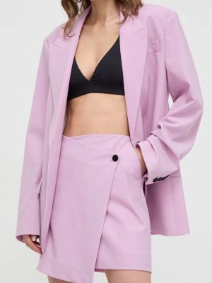 Gyapjú miniszoknya Karl Lagerfeld rózsaszín