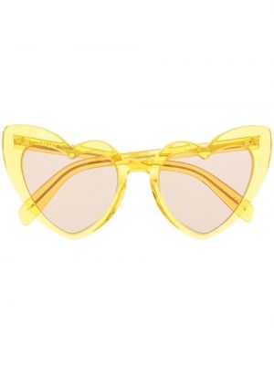Γυαλιά ηλίου με μοτίβο καρδιά Saint Laurent κίτρινο