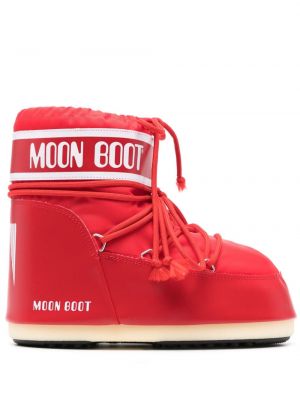Обувки до глезена с принт Moon Boot червено