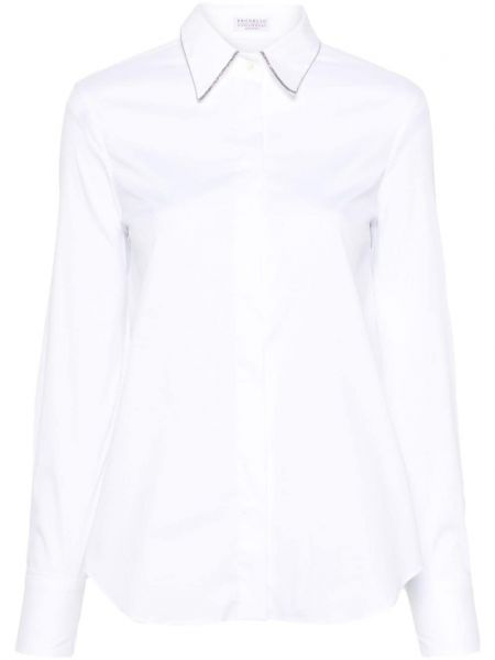 Μακρύ πουκάμισο Brunello Cucinelli λευκό