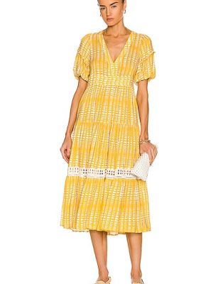 Sukienka midi Lemlem - Żółty