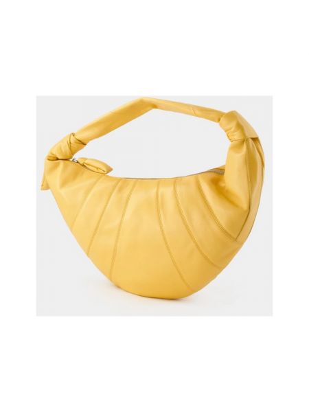 Bolsa de hombro de cuero Lemaire amarillo