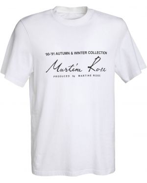 Koszulka bawełniana z nadrukiem z dżerseju Martine Rose czarna