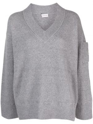 Vlnený sveter Moncler sivá