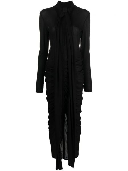 Dolga obleka z draperijo Givenchy črna