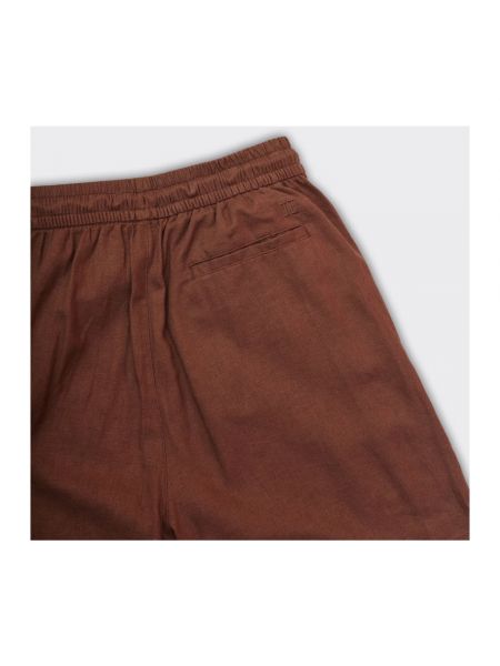 Pantalones cortos de lino Les Deux marrón