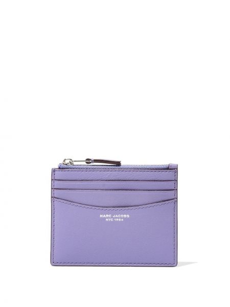 Portofel din piele cu fermoar Marc Jacobs violet