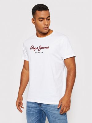 Priliehavé tričko Pepe Jeans biela