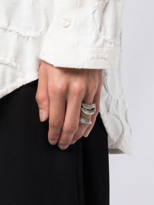 Žiedas su plunksnomis Yohji Yamamoto sidabrinė