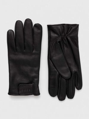 Mănuși din piele Boss negru