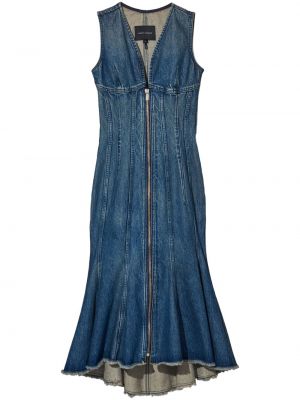 Sukienka jeansowa bez rękawów Marc Jacobs Niebieska