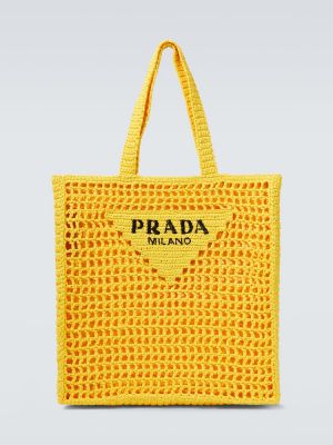 Τσάντα shopper Prada μπεζ
