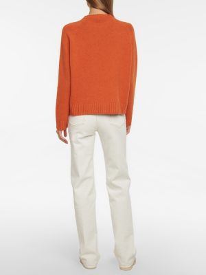 Sweter z kaszmiru Loro Piana pomarańczowy