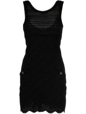 Pletené šaty Chanel Pre-owned čierna