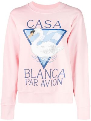 Trykt sweatshirt Casablanca rosa