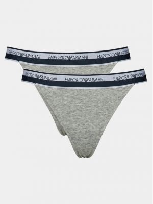 Kalhotky string Emporio Armani Underwear šedé