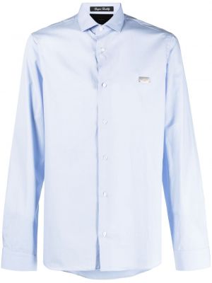 Camicia di cotone Philipp Plein blu