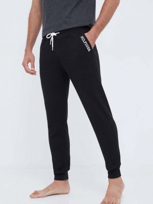 Bavlněné kalhoty Tommy Hilfiger černé