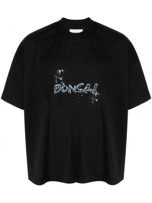 Bavlnené tričko s potlačou Bonsai čierna