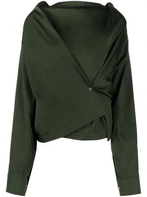 Ασύμμετρο πουκάμισο Lemaire πράσινο