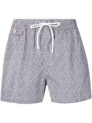 Trykt shorts Kiton hvit