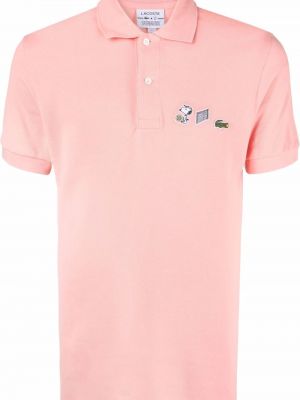 Bomull poloskjorte Lacoste rosa