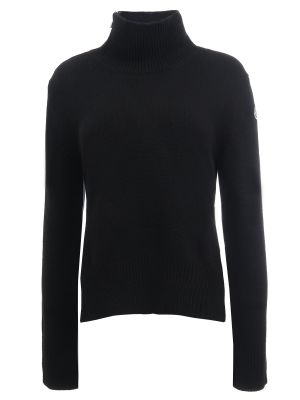 Шерстяной свитер Moncler черный