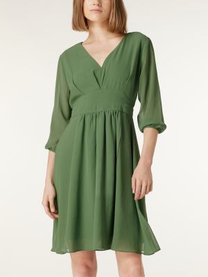 Sukienka midi z dekoltem w serek Comma zielony