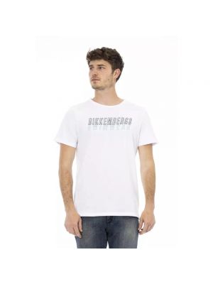 Koszulka bawełniana z nadrukiem Bikkembergs biała