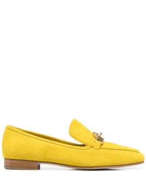 Skinn loafers Tory Burch gul