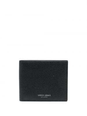 Usnjena denarnica Giorgio Armani črna