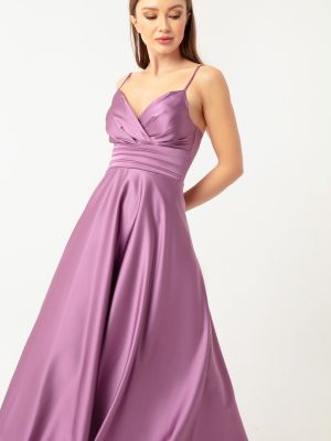 Атласное вечернее платье Lafaba фиолетовое