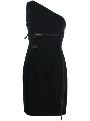 Koktejlové šaty na zip Dsquared2 černé