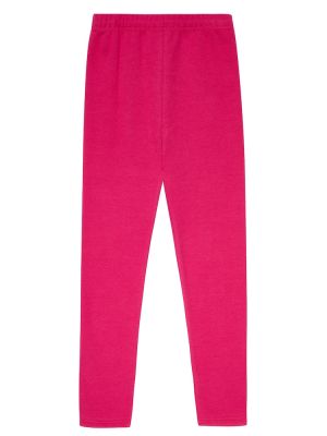 Leggings i fleece i bomull för tjejer Il Gufo rosa