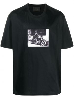 Bavlnené tričko s potlačou Limitato čierna
