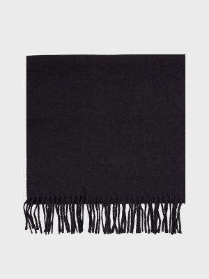 Вовняний шарф Gant чорний