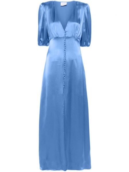 Сатенена рокля Mvp синьо