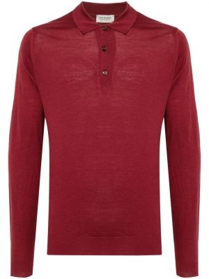 Vilnonis polo marškinėliai John Smedley raudona