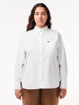 Camisa oversized con bolsillos Lacoste blanco