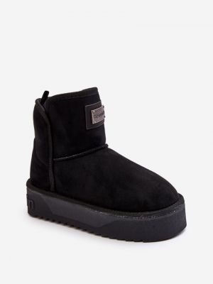 Водоустойчиви зимни обувки за сняг на платформе Kesi черно